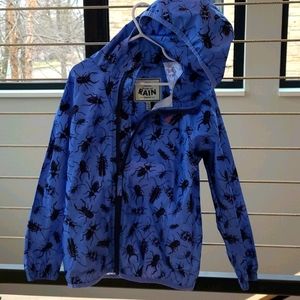 Joules bug blue rain jacket size 6